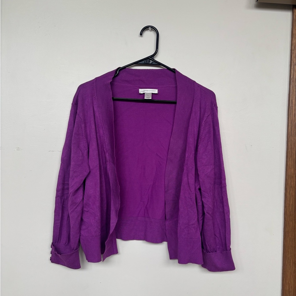 Christopher & Banks XL Vibrant Purple Cardigan
